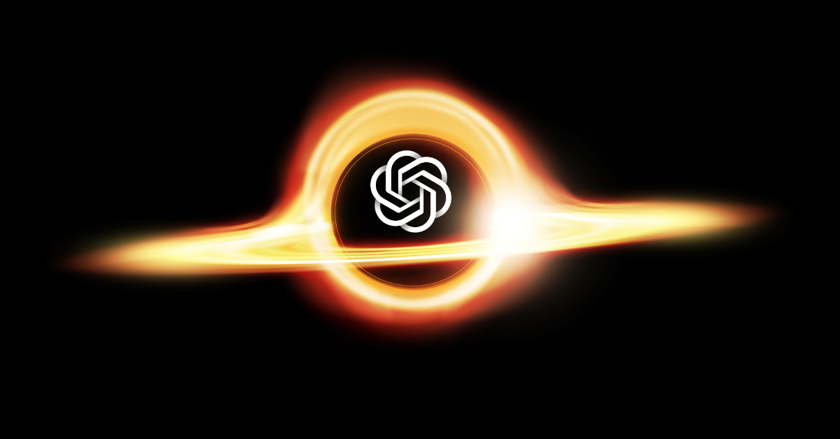 Black Hole with OpenAI logo in center